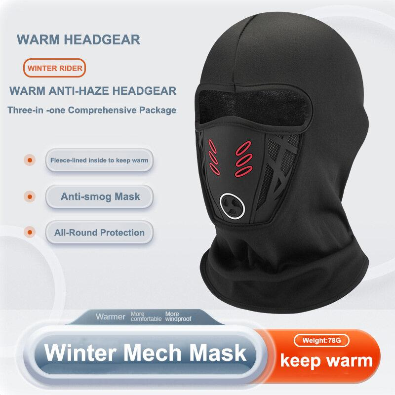 Winter Rider Warm Anti-Haze Balaclava Full Face Mask for Motorcycle Riding Cycling Ski Hood Cap Windproof Soft Outdoor Warm Bike Headwear